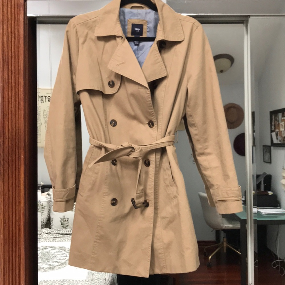 Camel trench coat